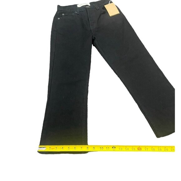 Reformation Jeans Jordi Kick Flare‎ Black Size 23 Mid Rise Crop/Ankle NWT - Picture 6 of 11